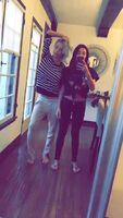 Caroline Vreeland's friend lifts up her shirt on Instagram