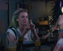Alison Brie Making Betty Gilpin Laugh in GLOW