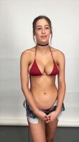 elsie hewitt casting video boob shake red bikini