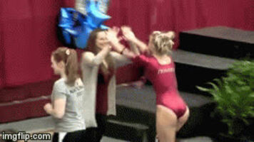 Gymnast Brittany Johnson jiggly ass
