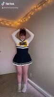 My middle school cheerleading uniform! I can’t believe it still fits 🙈🖤