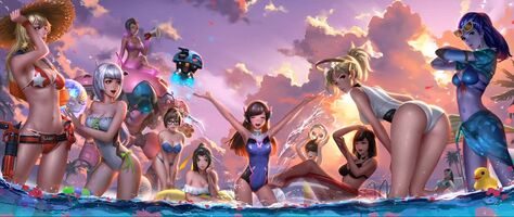 Animated Pool Party Wallpaper