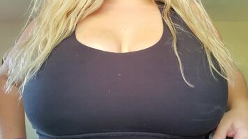 Screwing around before my workout. Hope you enjoy my first titty drop! ;)