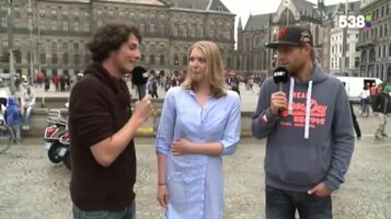 Dutch girl takes a dare on live TV