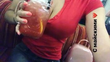Fruity Drink with a cleavage on the side