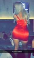 Slutty snapchat girl showing off in club