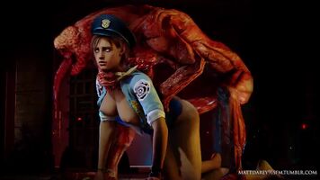 Jill-Valentine penetrated by Licker