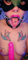 Spit flowing over my spider gag
