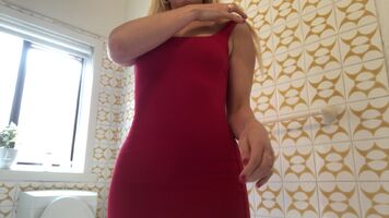tight red undress