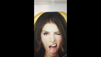 Anna Kendrick looks even prettier with her face and tongue soaked in my sperm