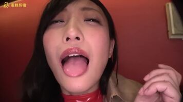 Hana Kano beautiful long tongue