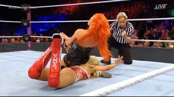 Becky making Lana her Bitch!
