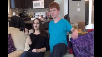 Lucky brother fucked beautiful sister while mom was not home